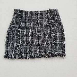 Stripped Black and White Skirt | Size L